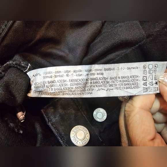 Zara Women’s Black High Rise Skinny Jeans Size 8 Button Fly 100% Cotton - Picture 4 of 9